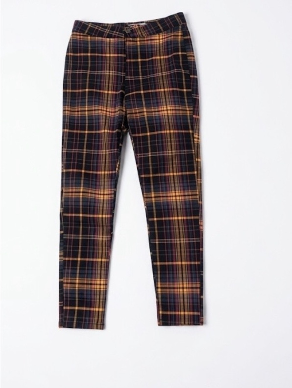 We The Free Free People Plaid Skinny Ankle Pants Multicolor Fall Size 27